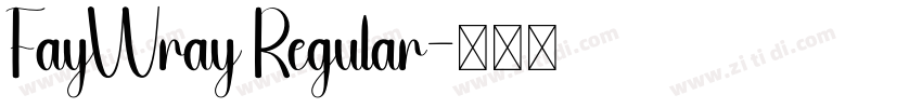 FayWray Regular字体转换